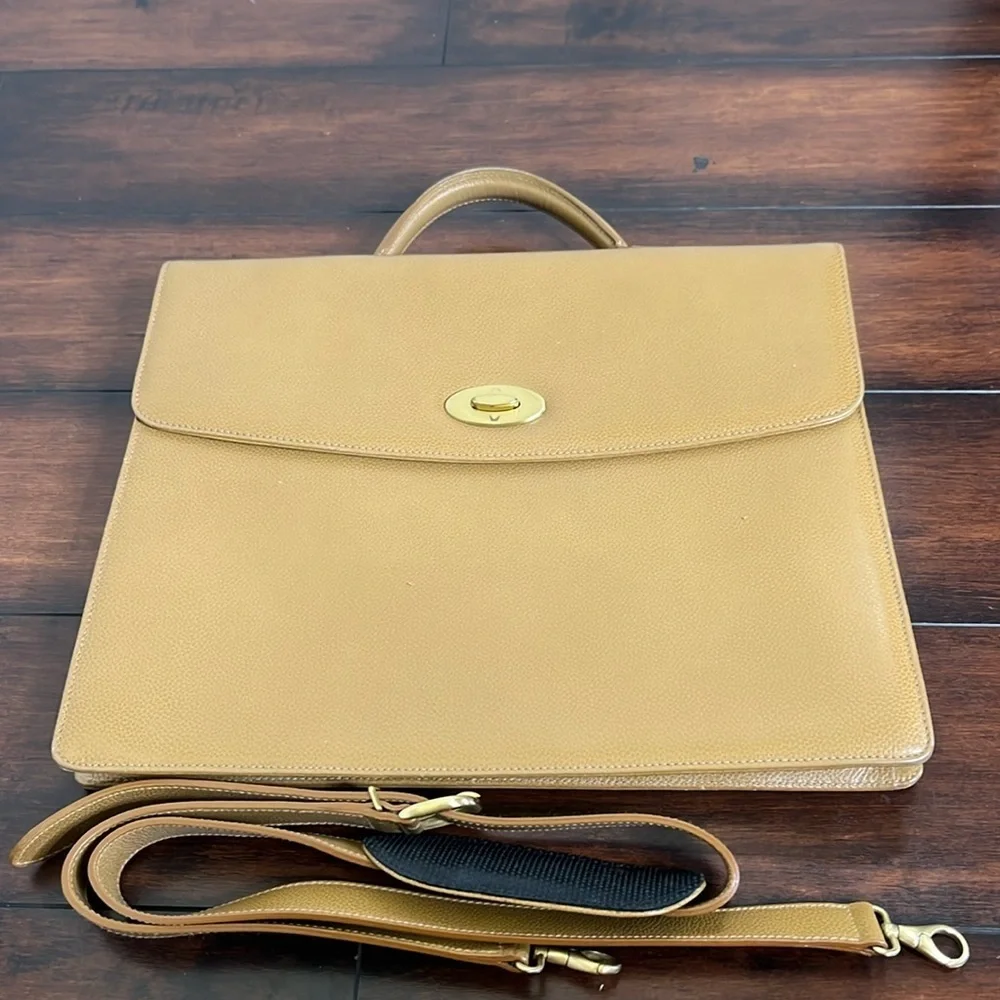 COACH CARAMEL CLASSIC MADISON DRAKE PINNACLE BRIEFCASE BAG MADE IN ITALY… - Picture 3 of 17